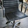 2x Retro Leather Swivel Executive Chair - Designers Luxy R&D Image 9