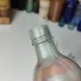 191 - Set of 3 Vintage Cork Top Decorative Collectible Clear Glass Bottles Image 3