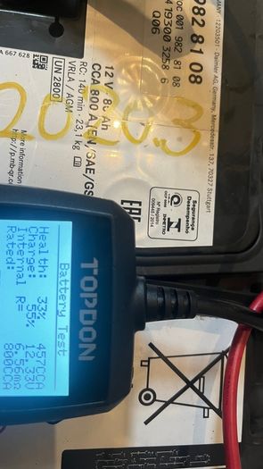 Used Original Mercedes-Benz AGM car battery 80Ah 12V 800A