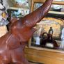 Large pair of wooden elephant lamps Image 5