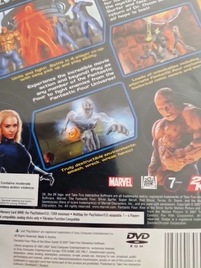 Fantastic Four Rise of the Silver Surfer PlayStation2 Ps2 Games Original