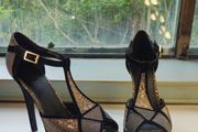 Office London T-Bar Platform Stilletto Sandals - Size 6 [UK]