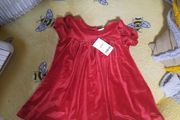 baby red velvet dress from next