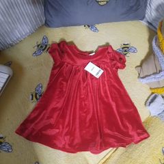 baby red velvet dress from next