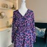 Ladies Long-sleeved Purple & Pink Floral Dress from Vila Size: UK 12 / EU 40 Image 5