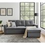 Grey Velvet Brand New Corner Sofa Bed with Storage - Free Delivery Ireland Image 5
