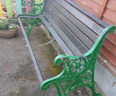 Heavy cast iron bench