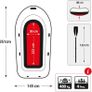 4 Boat Set - four man inflatable dinghy with oars and pump Image 4