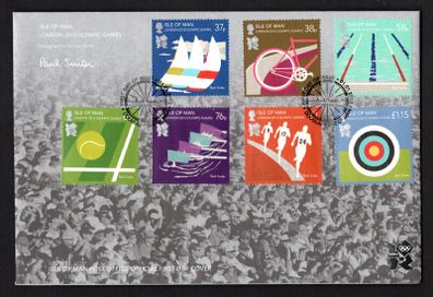 2012 Isle of Man Olympic Games, London Commemorative Stamps First Day Cover (FDC)
