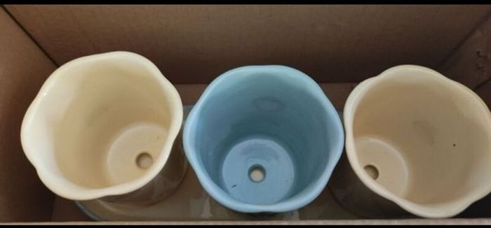 NEW HOMCO Home Interiors Country Inn Collection Quality Planters Pot Trio & Tray