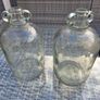 Pair of Vintage Glass Demijohns / Storage Jugs (300mm x 160mm) Image 3