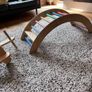 2-in-1 Wooden See-Saw & Climbing Arch Image 2