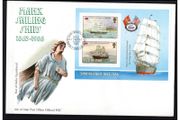 1988 Isle of Man Manx Sailing Ships Star of the India Commemorative Stamps Miniature Sheet First Day Cover (FDC)