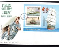 1988 Isle of Man Manx Sailing Ships Star of the India Commemorative Stamps Miniature Sheet First Day Cover (FDC)