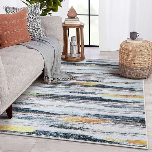 Rugs Living Room Large Artistic Modern Carpet Unique Area Rugs, Anti-skid Short Pile Carpets Room Mat for Bedroom Living Room 120 x 160 cm, stripe (FREE SHIPPING)