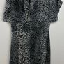 Karen Millen Grey and Black Animal Print Dress with Tie Neck Detail Image 8