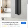 Milano Alpha - Black Horizontal Single Flat Panel Designer Radiator 900mm x 300mm Image 6