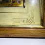 Vintage Italian Gold Leaf Miniature Print - Framed Village Scene Image 2