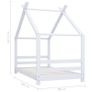 Kids Bed Frame White Solid Pine Wood 80x160 cm Image 7