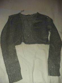Grey Sparkly Bolero