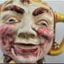 Vintage character 'Price Bros' face jug mid century ceramic pottery jester clown Toby pitcher Image 2