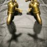 2 sets of Old brass taps Image 8