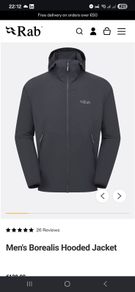 Rab Borealis Hooded Jacket - Beluga Large