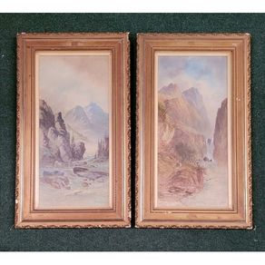 Circa 1860. William Henry Earp (19th Century), A Pair Of Watercolours;