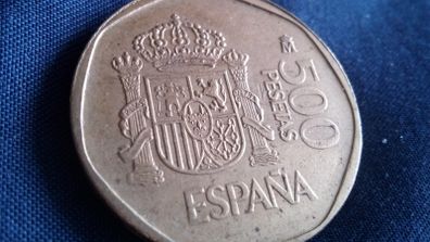 500 Spanish Peseta Coin. 1989.