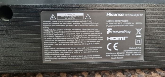 Hisense 55" Smart 4k 2020