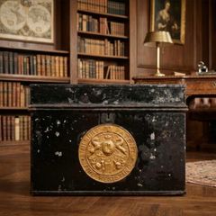 Rare Antique Milners Safe Co. Liverpool fire resistant Chest Safe