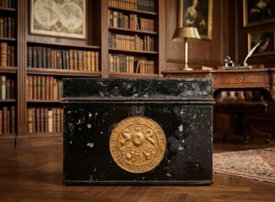Rare Antique Milners Safe Co. Liverpool fire resistant Chest Safe