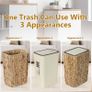 Has a lid. Used very little. Good condition.  Boho Kitchen Trash can, 12 liter trash can Image 4