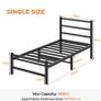 Single Bed Frame, 3ft All Metal Slats Support Platform Bed Frame Image 2