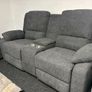 New Madrid Grey Fabric Recliner Sofa Set Image 4