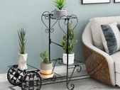 BRAND NEW 4 Tiers Fashion Iron Plant Stand Flower Shelf for Rack Balcony Simple Indoor Living Room Coffee Bar Garden Flower Pot Shelf