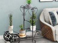 main image for ad BRAND NEW 4 Tiers Fashion Iron Plant Stand Flower Shelf for Rack Balcony Simple Indoor Living Room Coffee Bar Garden Flower Pot Shelf