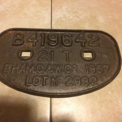 railway carriage Wagon plate free postage