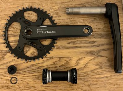 Shimano Cues FC-U6000-1 Crankset with BB-UR400 Bottom Bracket