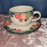Boleslawiec pottery- cups and saucers Image 2