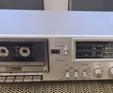 From 1980 Toshiba PC-E50 cassette deck, working good, Made in Japan.