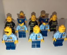 Lego Minecraft Mini Figures Lego city Police Fireman Transport workers etc