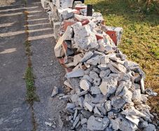 Rubble and brick