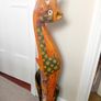Vintage Indonesian folk art tall wooden cat sculpture Image 3
