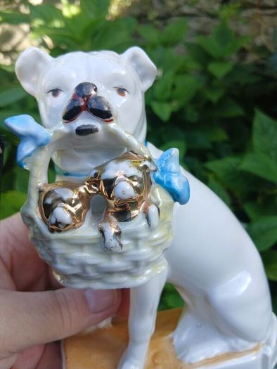 Antique German Pug Dog Ornament