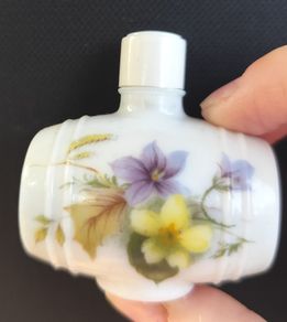 Devon Milk Glass Vintage FULL Perfume Scent Bottle