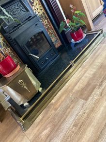 Antique solid brass fire surround
