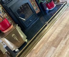Antique solid brass fire surround