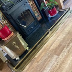 Antique solid brass fire surround