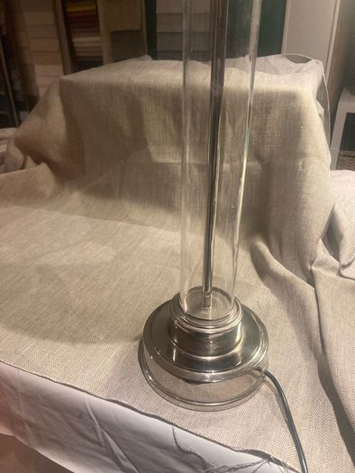 Contemporary glass lamp with shade